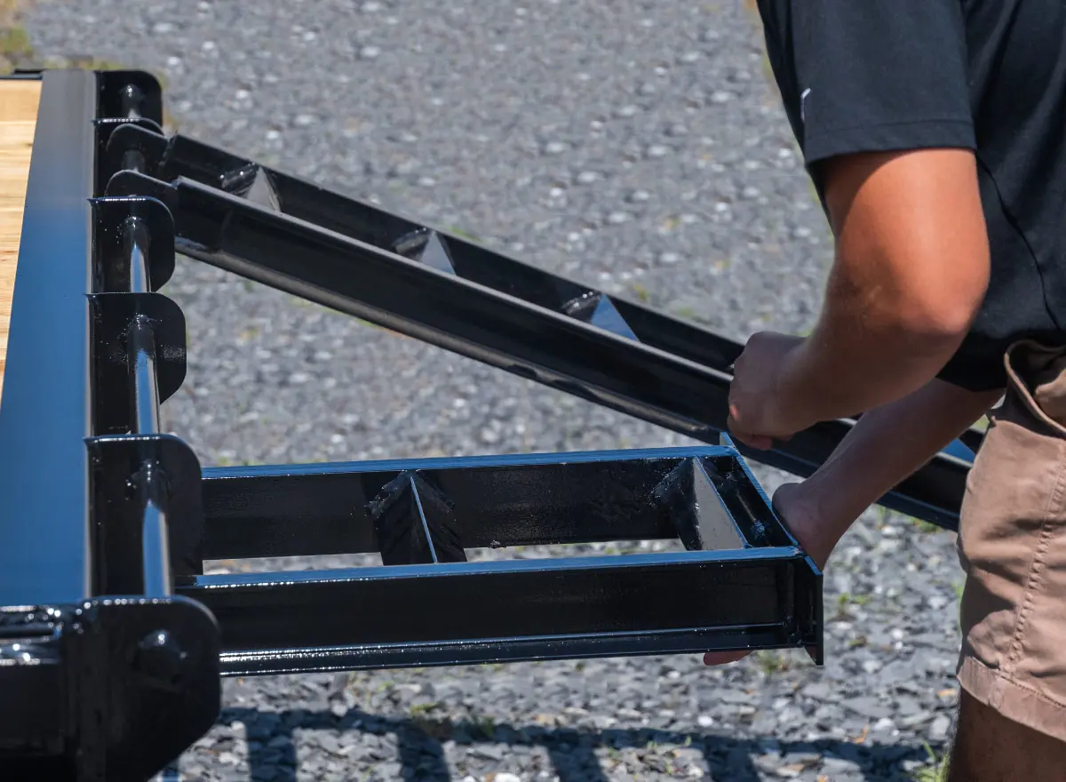 Standard slide out ramps on a Big Tex Trailer