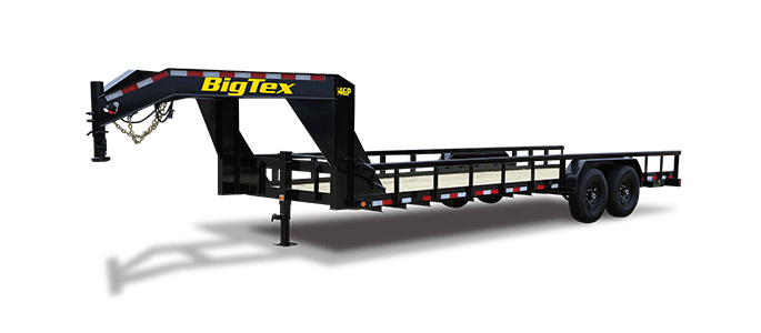 Big Tex Pipe Top Gooseneck Lowboy Trailer