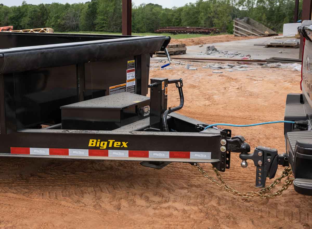 Seamless I-Beam Frame & Tongue on Trailer