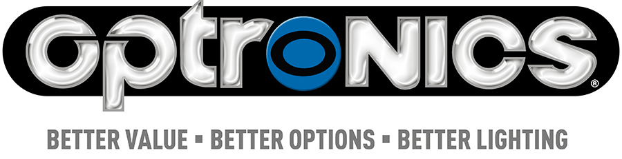 Optronics logo with the slogan better value better options better lighting