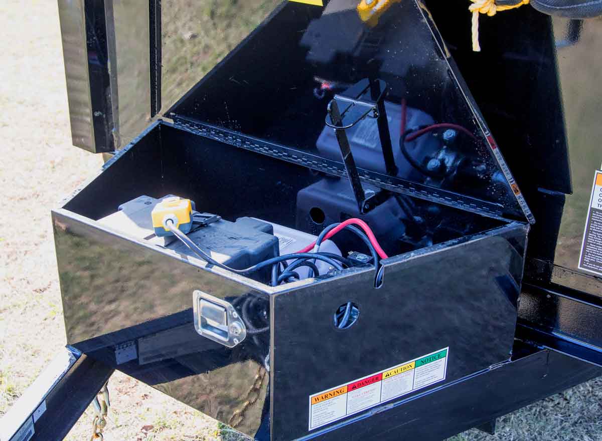 Lockable Battery Box on Trailer