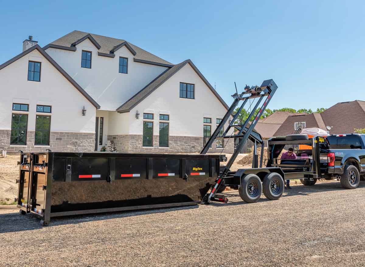 Big Tex Dump Trailer at Home Worksite