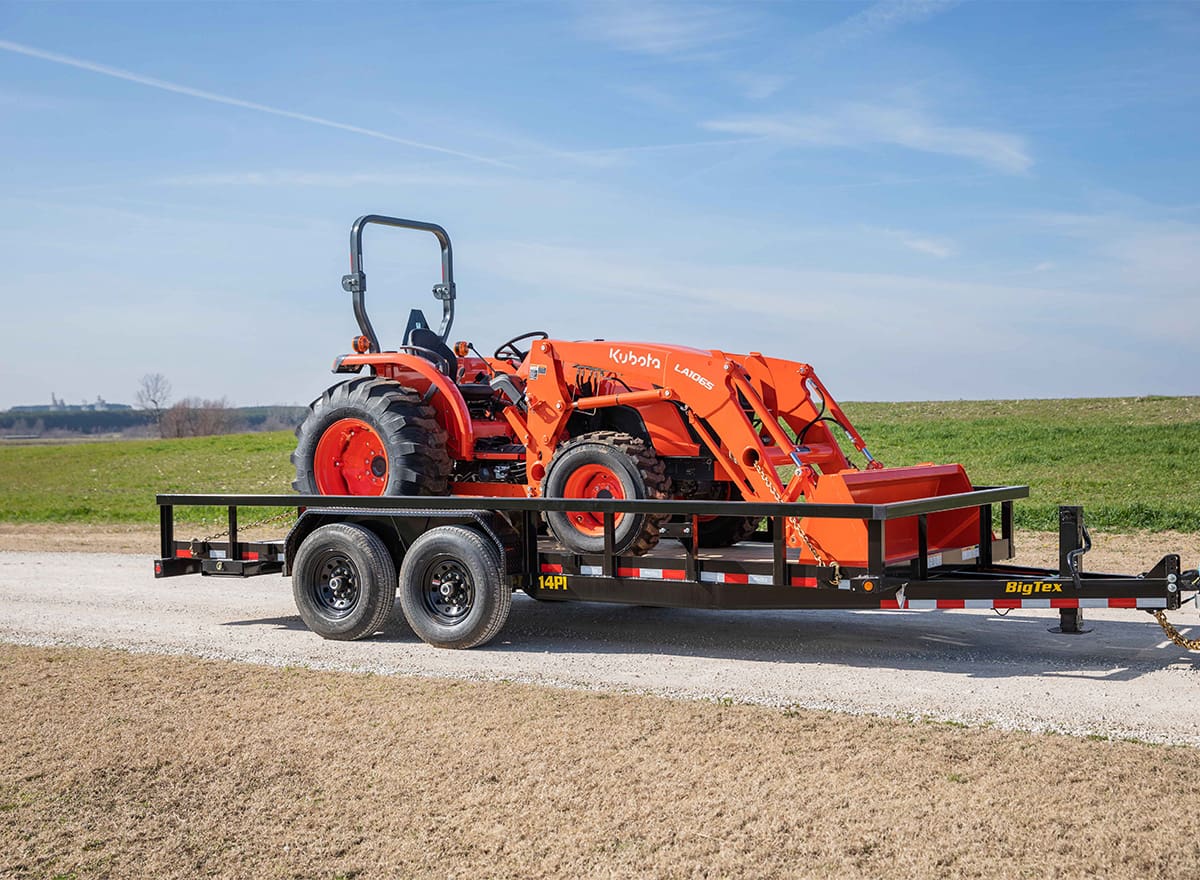 Utility Trailer Carrying Farm Equipment