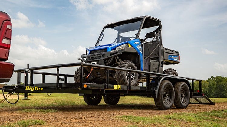 Big Tex Tube Top Trailer Holding UTV