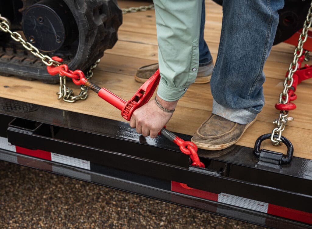 16EH Heavy Duty I-Beam Equipment Trailer | Big Tex Trailers - Heavy Duty Crate Security Stabilizing System